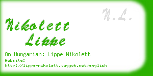 nikolett lippe business card